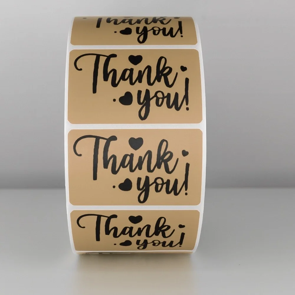 Thank You Stickers Purple Heart | Small Business Packaging Labels Cute